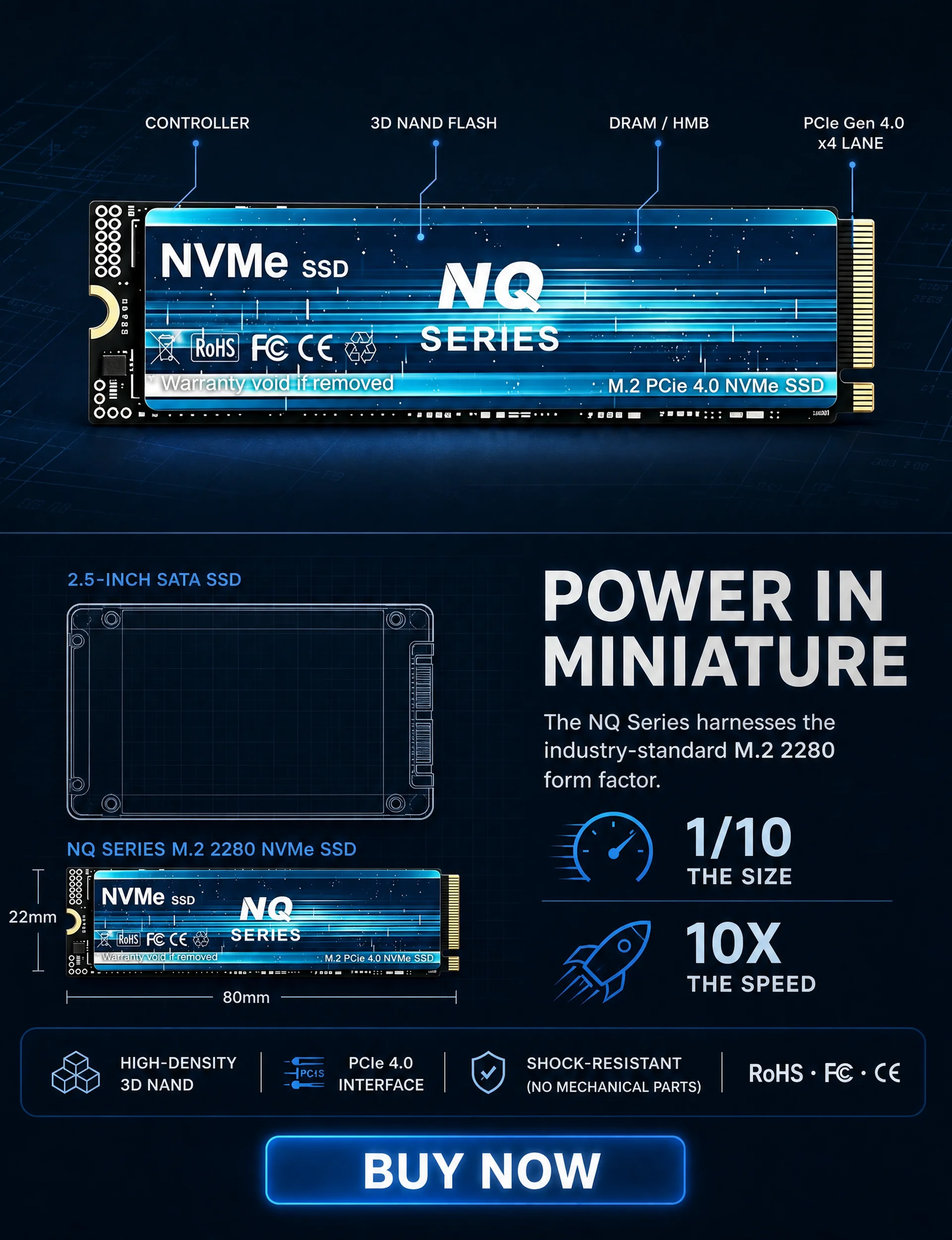 7300MB/s NQ Series PCIe 4.0 NV - M.2 Nvme 4Tb Pcie 4.0 Ssd review and price